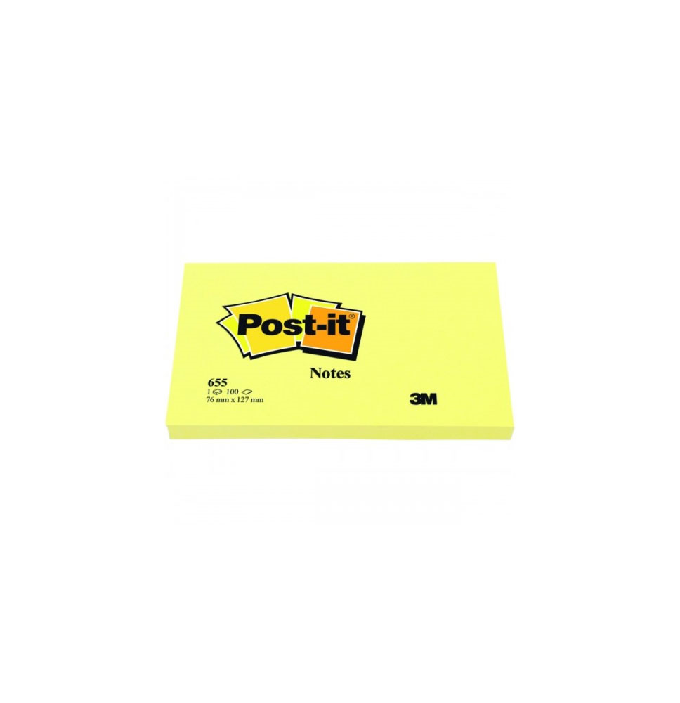 (8874) POST-IT BLOC DE NOTAS ADHESIVAS QUITA Y PON 76X127MM CON 100 HOJAS 655 (FT500072861)