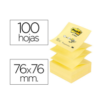 (29380) POST-IT BLOC DE NOTAS ADHESIVAS QUITA Y PON 76X76MM Z-NOTES POP-UP  (FT510000092 -R-330-AL)