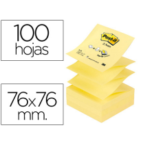 (29380) POST-IT BLOC DE NOTAS ADHESIVAS QUITA Y PON 76X76MM Z-NOTES POP-UP  (FT510000092 -R-330-AL)