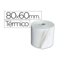 TONERCLASS ROLLO DE PAPEL TÉRMICO 80X60MM BLANCO MANDRIL 12MM