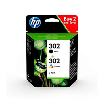 HP TINTA NEGRO + TRICOLOR Nº 302 PACK 2 (OFFICEJET 3830/4650/ ENVY 4520/ DESKJET 1110/2130/3630)