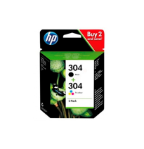 HP TINTA NEGRO + TRICOLOR Nº 304 PACK 2 (DESKJET 2620/2630/3735/3750/ ENVY 5010/5030)