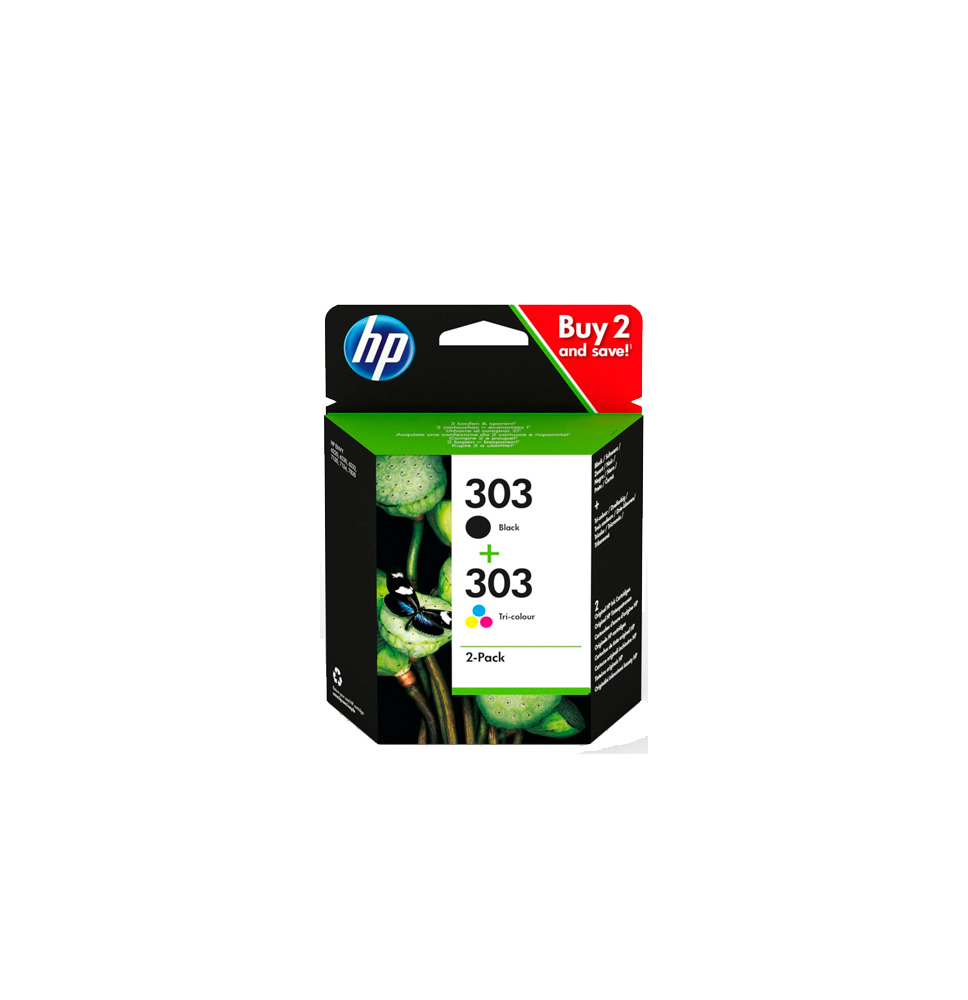 HP TINTA NEGRO + TRICOLOR Nº 303 (ENVY PHOTO 6220/6230/6232/7130/7830/ TANGO 100/110)