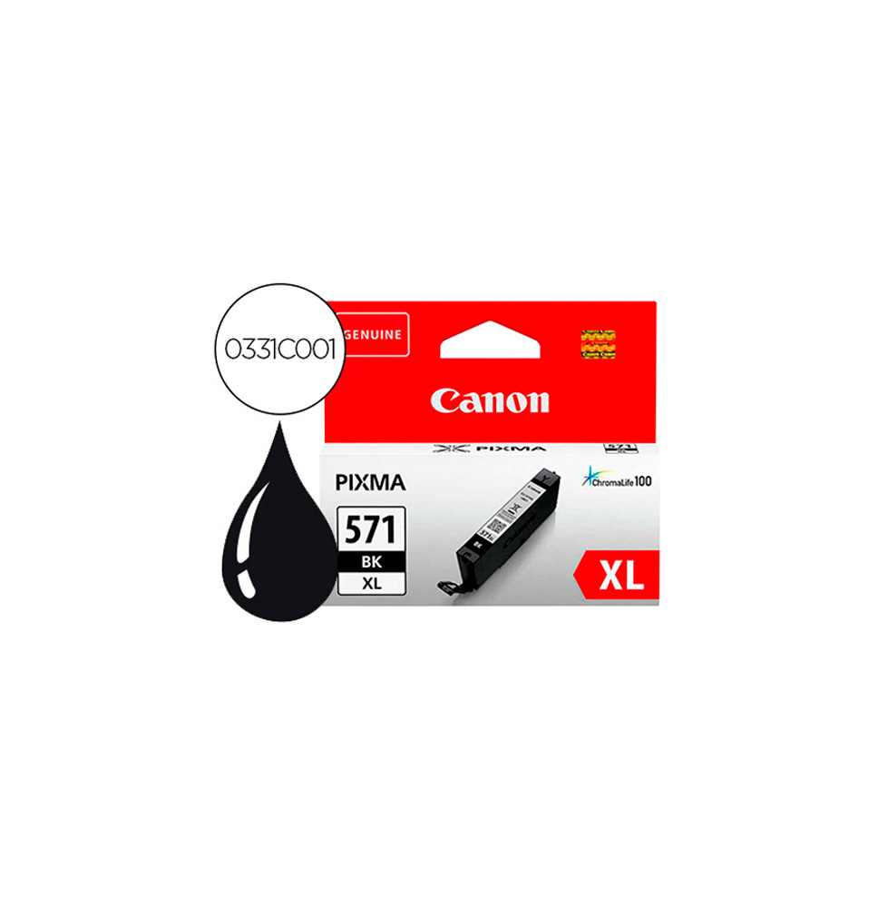 CANON TINTA NEGRO CLI-571BKXL 10,8ML (MG5751/7750/TS5055/8050) 0331C001