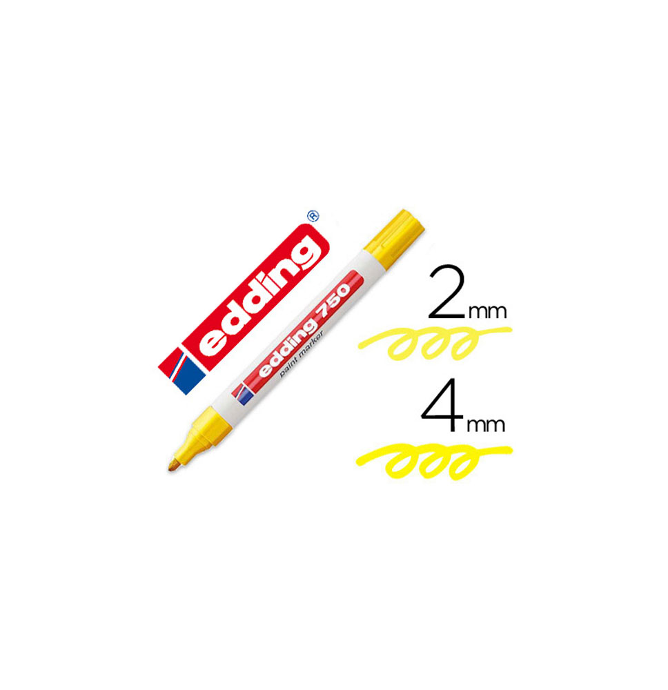 (75363) rotulador EDDING PUNTA FIBRA 750 AMARILLO PUNTA REDONDA 2-4 mm (750-5)