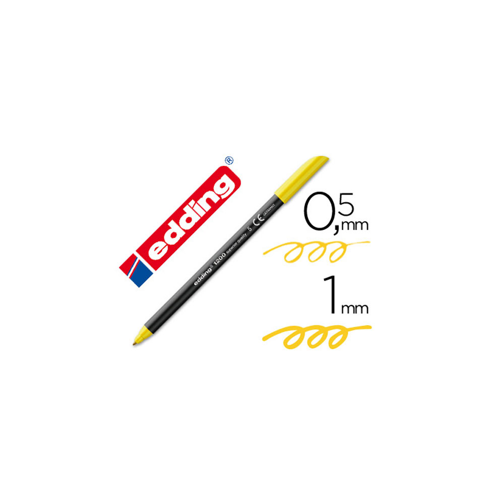 (7276) rotulador EDDING PUNTA FIBRA 1200 AMARILLO N.5 -PUNTA REDONDA 0.5 mm (1200-AM)