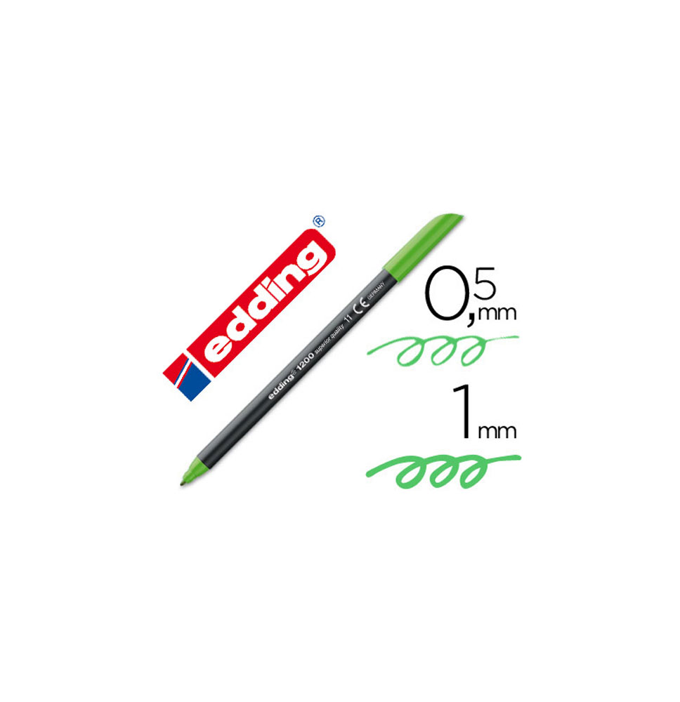 (7333) rotulador EDDING PUNTA FIBRA 1200 VERDE CLARO N.11 -PUNTA REDONDA 0.5 mm (1200-VC)