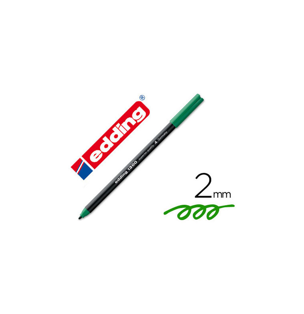 (7328) rotulador EDDING PUNTA FIBRA 1300 VERDE -PUNTA REDONDA 2 mm (1300-V)