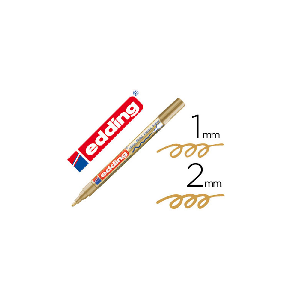 (75355) rotulador EDDING PUNTA FIBRA 751 ORO PUNTA REDONDA 1-2 mm (751-053)