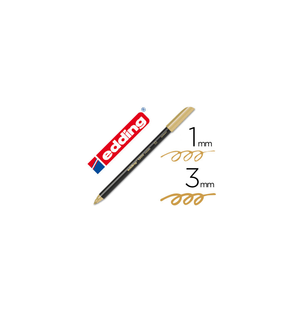 (50376) rotulador EDDING PUNTA FIBRA 1200 ORO N. 53 -PUNTA REDONDA 1-3 mm (1200-53)