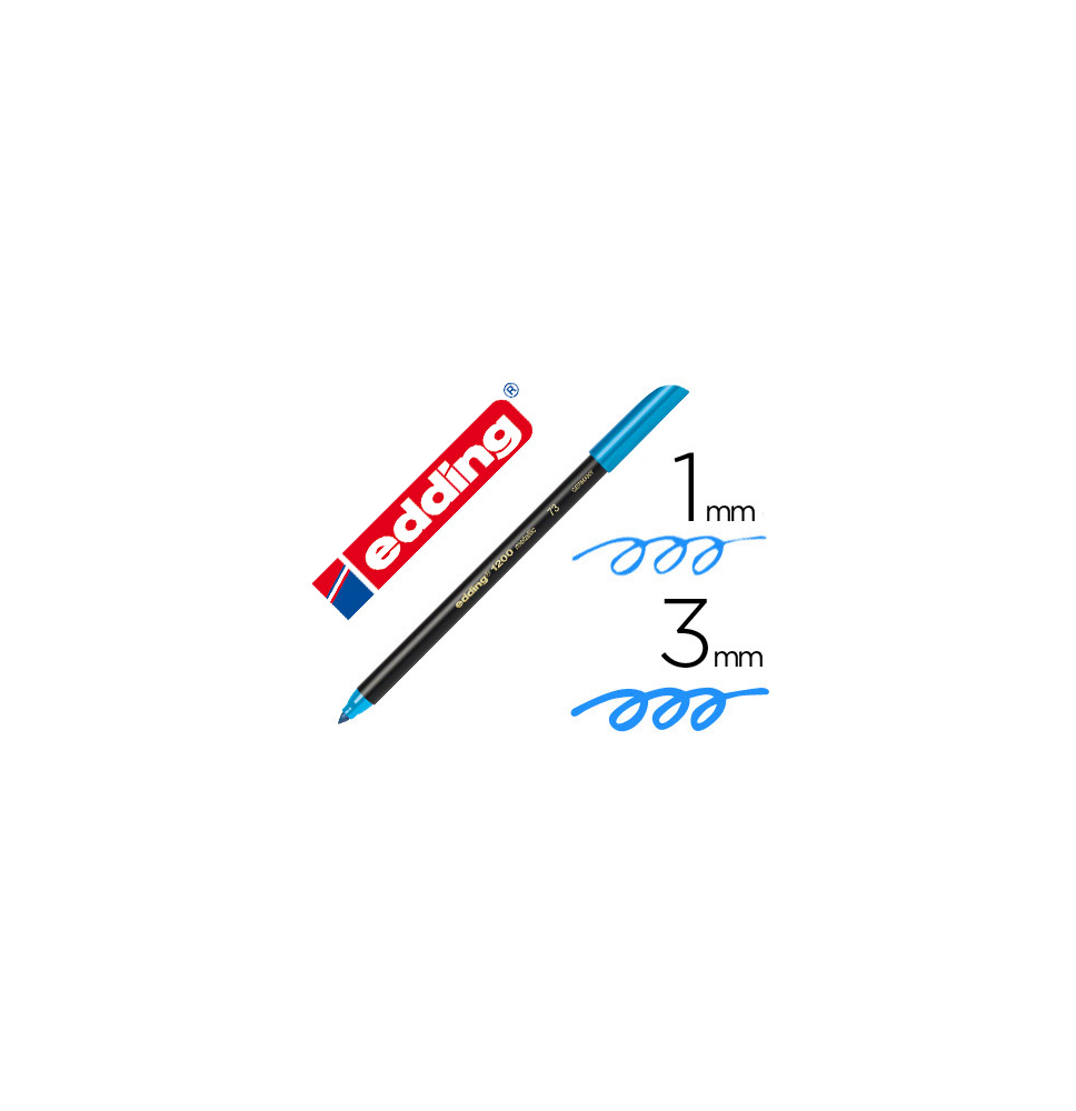 (72071) rotulador EDDING PUNTA FIBRA 1200 AZUL METALIZADO N 73 PUNTA REDONDA 1-3 mm (1200-73)