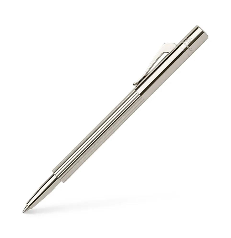 GRAF VON FABER CASTELL BOLIGRAFO POCKET PEN PLATINADO. BAÑADO ENTERAMENTE EN PLATINO. (REFERENCIA 148010)