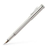 GRAF VON FABER CASTELL PLUMA ESTILOGRÁFICA CLASSIC PLATA MACIZA 925 STERLING. REFERENCIA 148570. PLUMÍN DE ORO BICOLOR DE 18 KIL