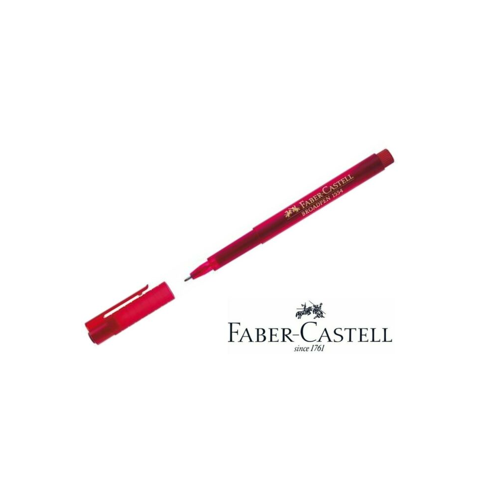 FABER CASTELL rotulador BROADPEN 1554 0.8 mm color rojo