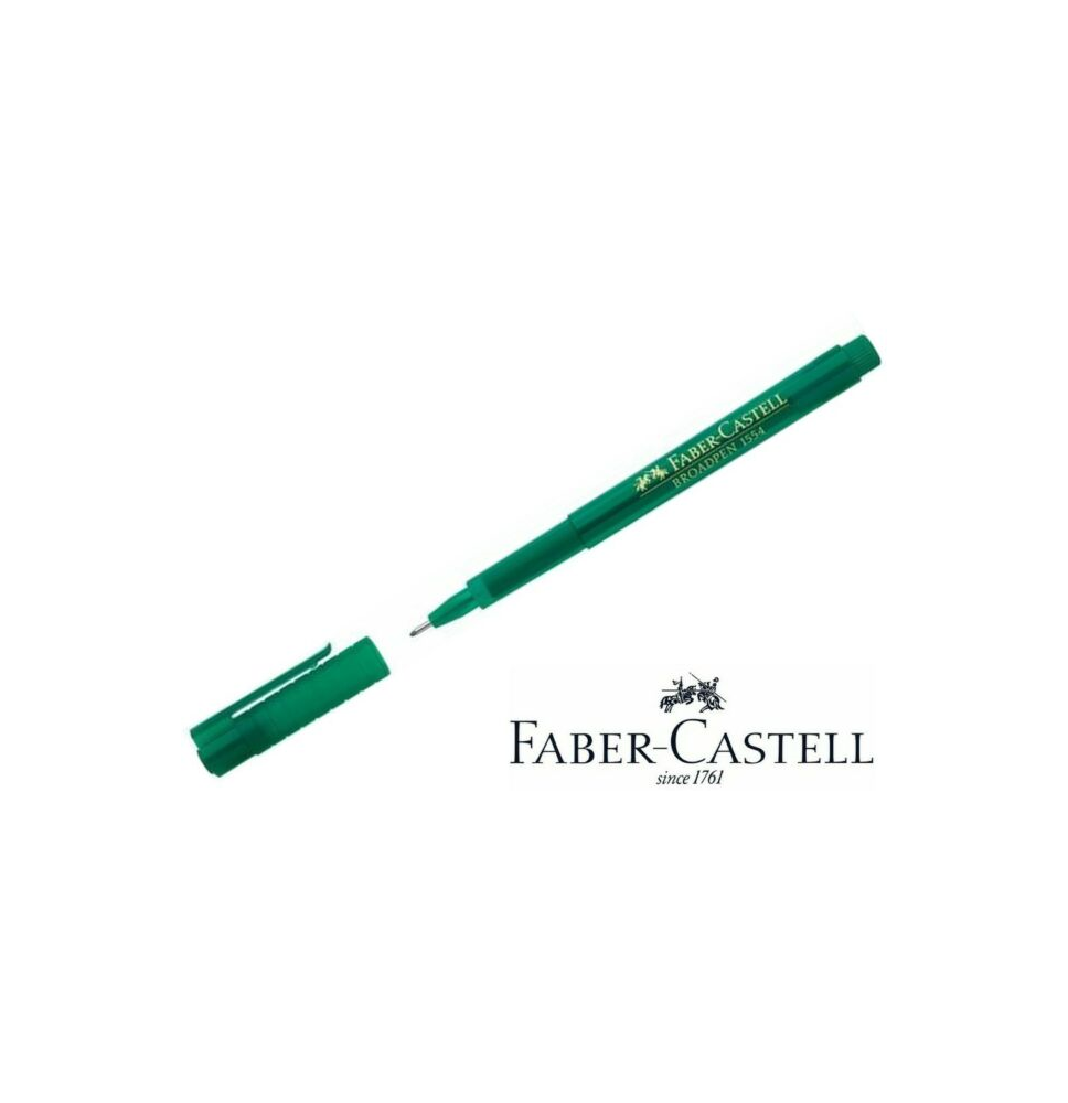 FABER CASTELL rotulador BROADPEN 1554 0.8 mm color verde