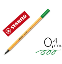 (31593) ROTULADOR STABILO PUNTA DE FIBRA POINT 88 VERDE HOJA 0,4 MM (88/43)