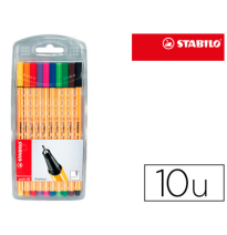 (78049) ROTULADOR STABILO PUNTA DE FIBRA POINT 88 ESTUCHE DE 10 COLORES SURTIDOS (8810)