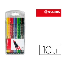 (78055) ROTULADOR STABILO ACUARELABLE PEN 68 ESTUCHE DE 10 COLORES SURTIDOS (6810/PL)