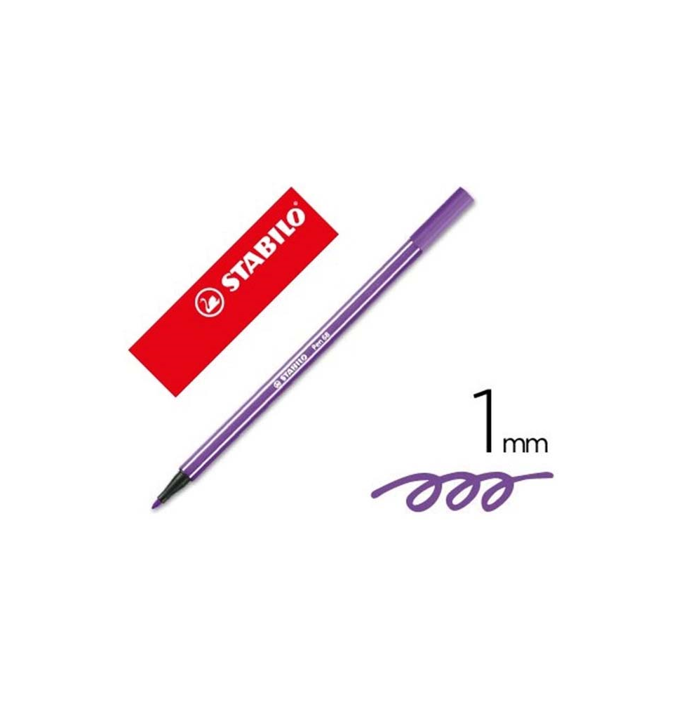 (150789) ROTULADOR STABILO ACUARELABLE PEN 68 PURPURA 1 MM (68/19)