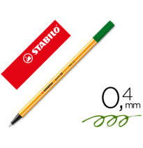 (49216) ROTULADOR STABILO PUNTA DE FIBRA POINT 88 VERDE OLIVA 0,4 MM (88/63)