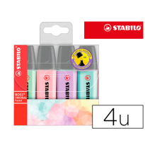 (64352) ROTULADOR STABILO BOSS PASTEL FLUORESCENTE 70 ESTUCHE DE 4 UNIDADES SURTIDAS (70/4-2)