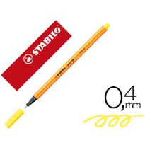 (150800) ROTULADOR STABILO PUNTA DE FIBRA POINT 88 AMARILLO LIMON 0,4 MM (88/24)