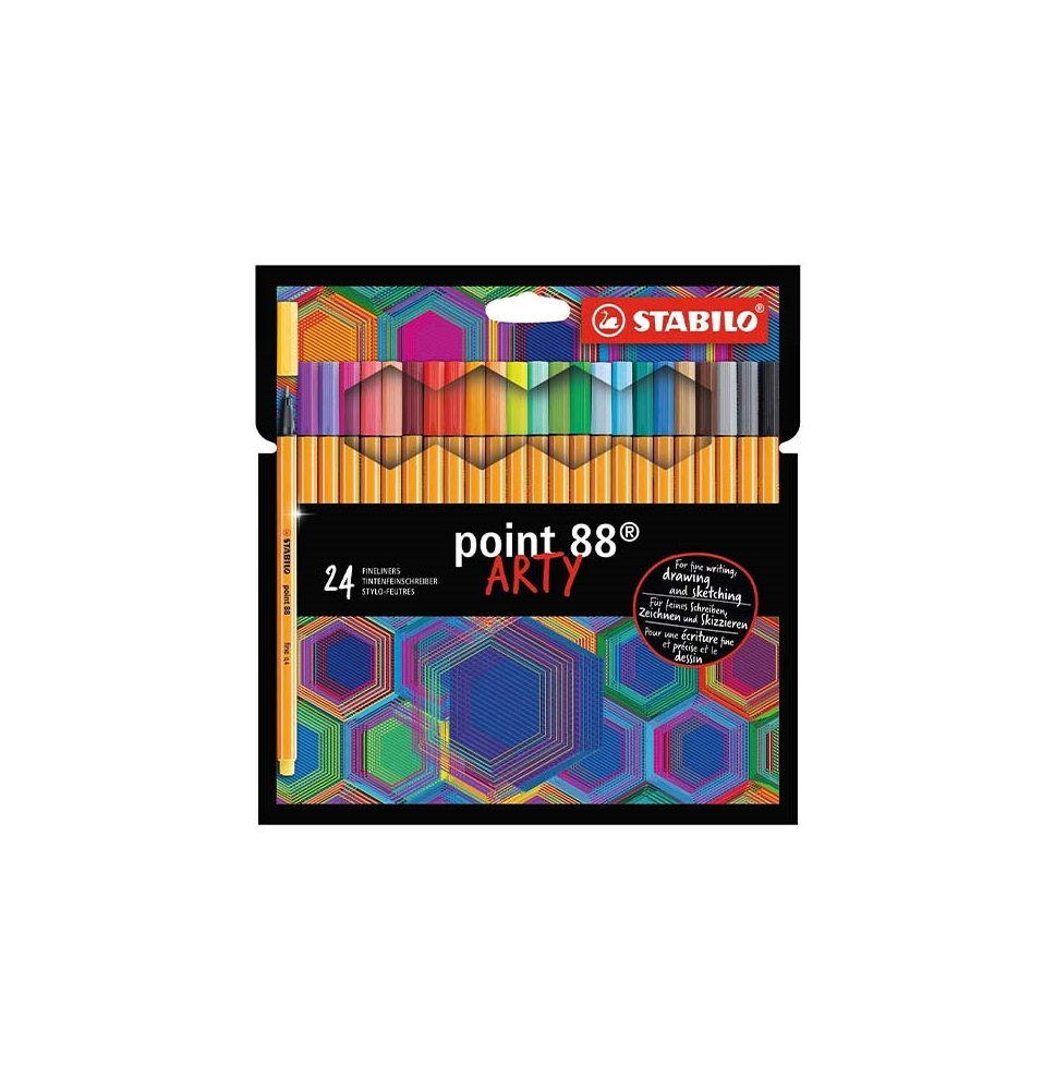 STABILO POINT 88 PACK 4 UD. WALLET ARTY 8824/1-20