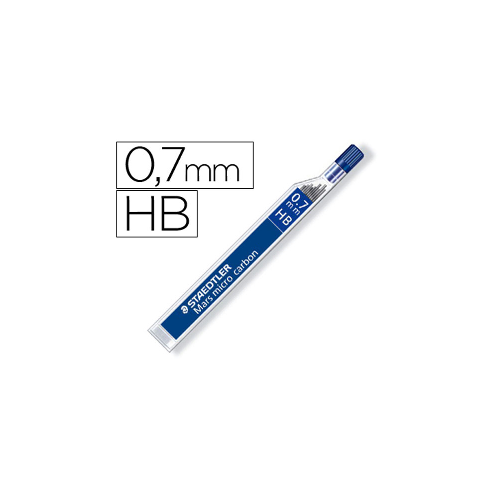 (73110) MINAS STAEDTLER MARS MICRO GRAFITO 0,7 mm HB TUBO CON 12 MINAS (250 07-HB)