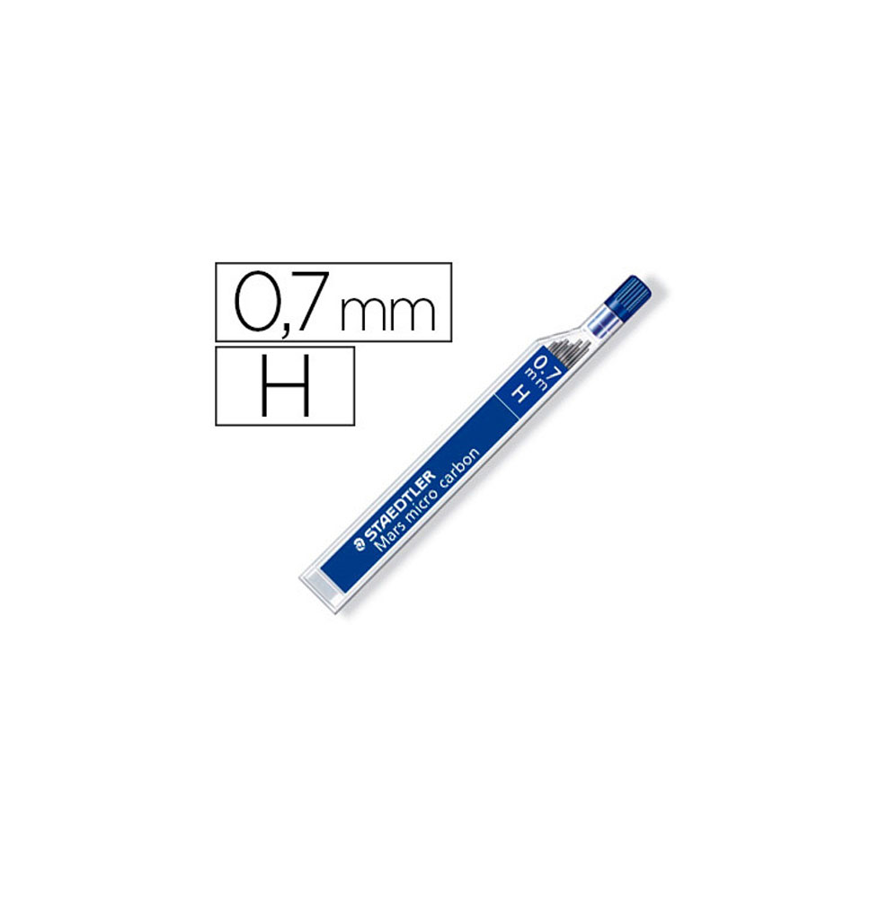 (150298) MINAS STAEDTLER MARS MICRO GRAFITO 0,7 mm H TUBO CON 12 UNIDADES (250 07-H)