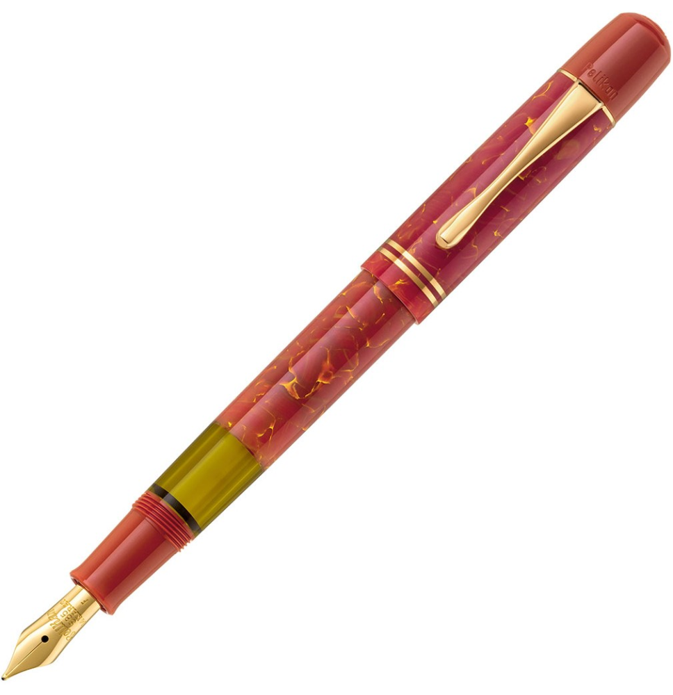 PELIKAN PLUMA BRIGHT RED M101N M