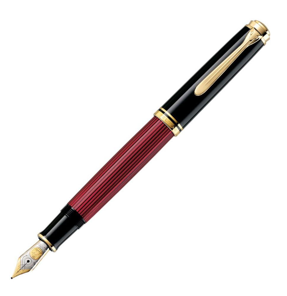 PELIKAN PLUMA M800 F NEGRO/ROJO 816564