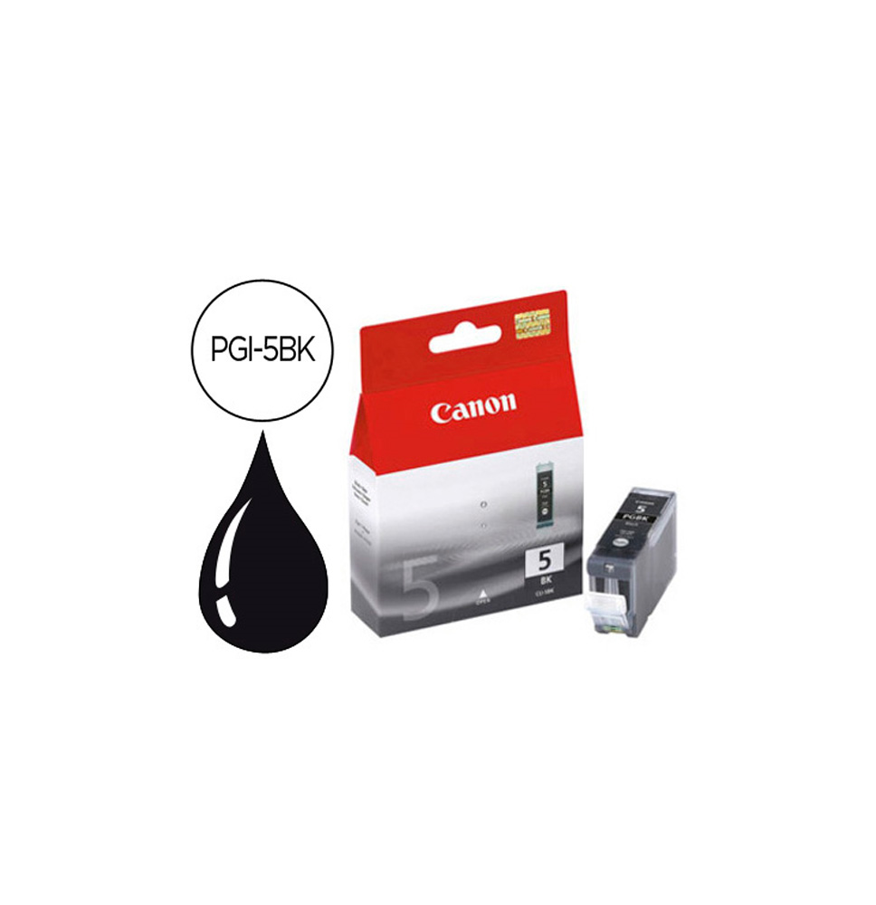 CANON TINTA NEGRO PGI5BK (IX 4000 5000 IP 4200 4500 5200 5200R 3300 4300 5300 6600D 6700D MP 500 800 830 530 600 810 510 610 52