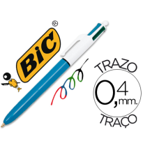 (00796) BIC bolígrafo CUATRO COLORES CLÁSICO PUNTA MEDIA 1 mm 801867 (889969)