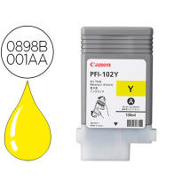 CANON TINTA AMARILLO PFI-102Y 130ML (LP17/24/IPF500/600/700/710/610/605/720/755) 0898B001AA