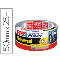 (78071) CINTA ADHESIVA TESA AMERICANA 25 MT X 50 MM EXTRA POWER COLOR PLATA (56388-00000-12) 25X50