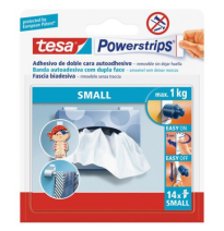 TESA POWERSTRIPS ADHESIVO DOBLE CARA SMALL 14X 1,4CM X 3,4CM 58560-00000