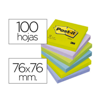 (29387) POST-IT BLOC DE NOTAS ADHESIVAS QUITA Y PON 76X76MM ULTRA INTENSO SURTIDO PACK DE 6 BLOCS (FT510283516 - L654-UC - 654-