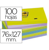 (29399) POST-IT BLOC DE NOTAS ADHESIVAS QUITA Y PON 76X127MM ULTRA INTENSO PACK DE 6 BLOCS SURTIDO (FT510283524 - 655-MTDR)