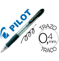 (23163) bolígrafo PILOT SUPER GRIP NEGRO RETRACTIL SUJECION DE CAUCHO TINTA BASE DE ACEITE (BPGP-10-M-N)