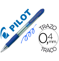 (23162) bolígrafo PILOT SUPER GRIP AZUL RETRACTIL SUJECION DE CAUCHO TINTA BASE DE ACEITE (BPGP-10-M-A)