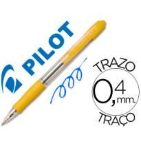 (28594) bolígrafo PILOT SUPER GRIP AMARILLO -RETRACTIL -SUJECION DE CAUCHO -TINTA BASE DE ACEITE (BPGP-10-M-AM)