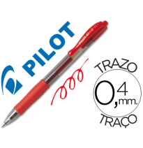 (24727) bolígrafo PILOT G-2 ROJO TINTA GEL -RETRACTIL -SUJECION DE CAUCHO (G-2-R)