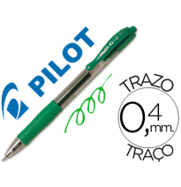 (35797) bolígrafo PILOT G-2 VERDE TINTA GEL -RETRACTIL -SUJECION DE CAUCHO (G-2-V)