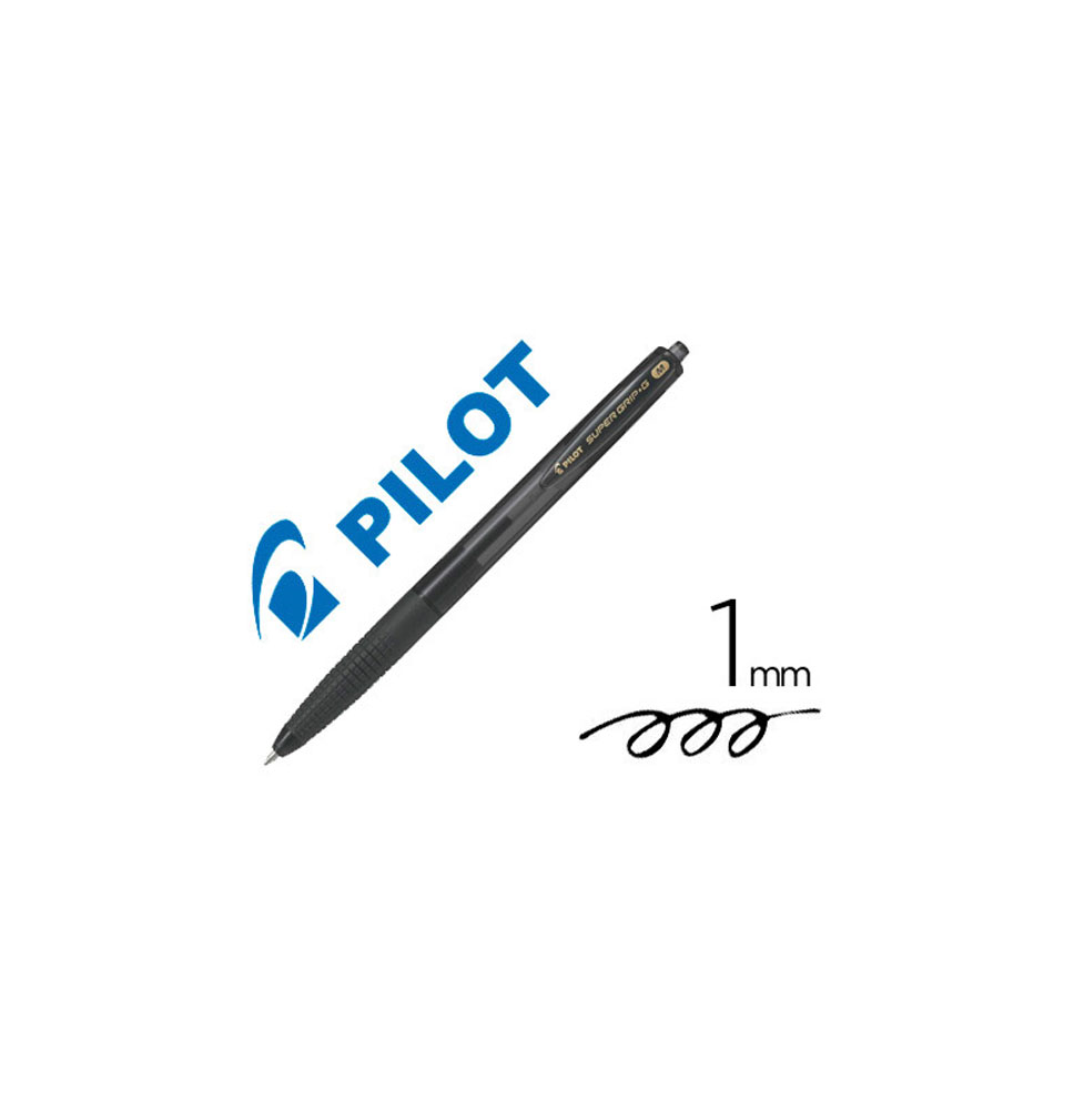 (68799) bolígrafo PILOT SUPERGRIP G NEGRO RETRACTIL SUJECION DE CAUCHO TINTA BASE DE ACEITE (NSGGN)