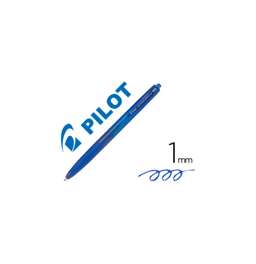 (68798) PILOT bolígrafo SUPERGRIP G AZUL RETRACTIL SUJECION DE CAUCHO TINTA BASE DE ACEITE (NSGGA)