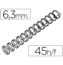 (43814) ESPIRAL WIRE 3:1 6,3 MM N.4 NEGRO CAPACIDAD 45 HOJAS CAJA DE 100 UNIDADES (RG810410)