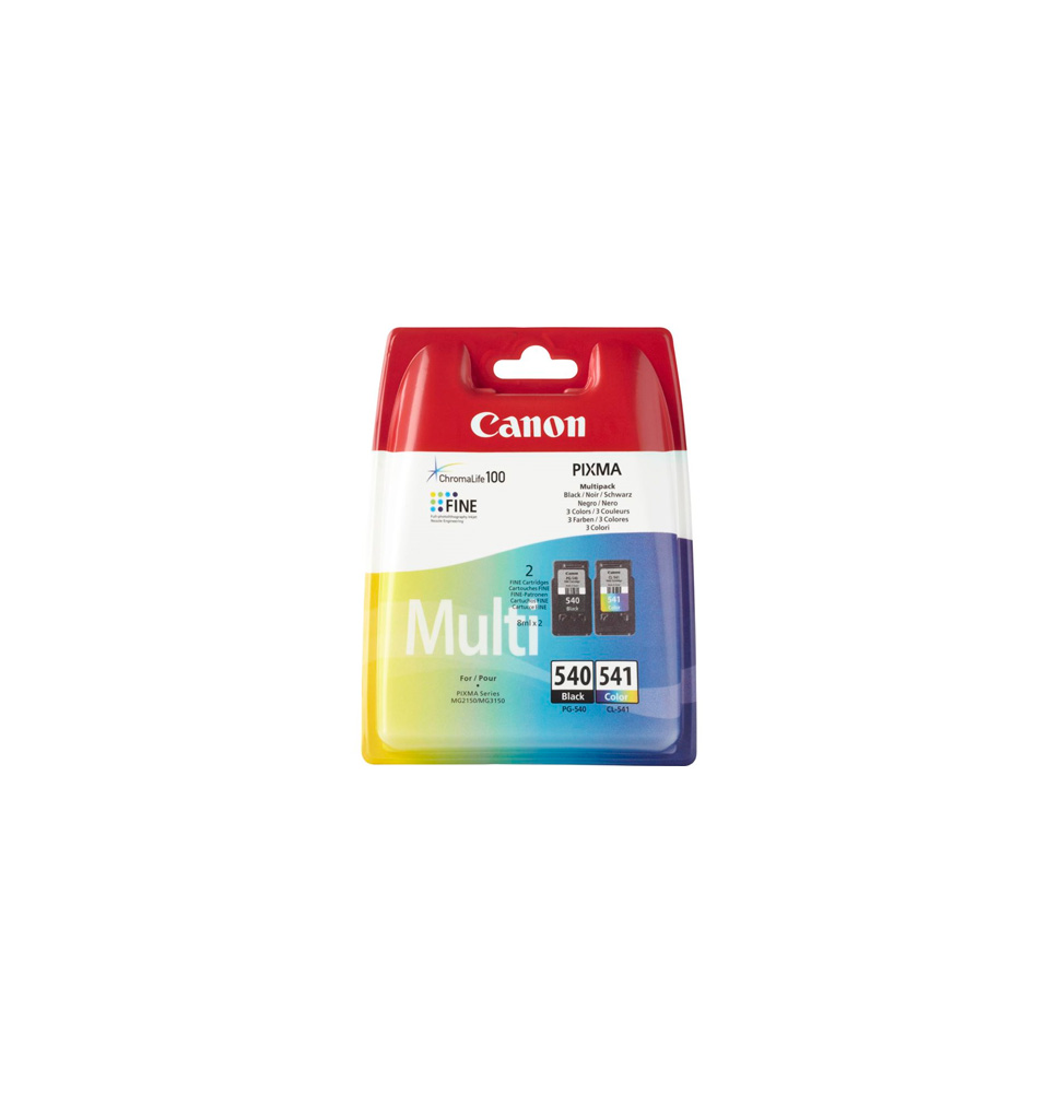 CANON TINTA NEGRO/COLOR PG-540/CL-541 PACK 2 8ML (PIXMA MG2150 , 3150 , 3600)