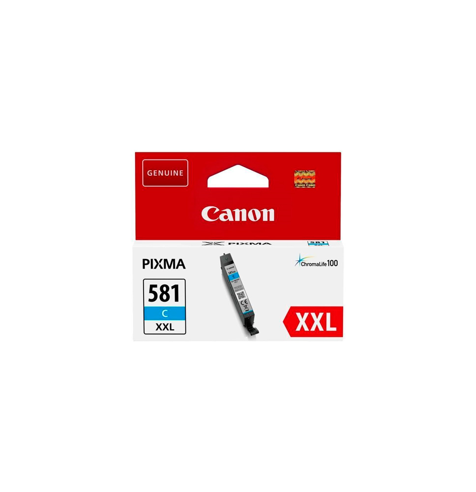 CANON TINTA CIAN CLI-581CXXL 820PAG. 
(PIXMA TR75508/8550/TS6150/6151/8150/8151/8152/9150/9155) 1995C001