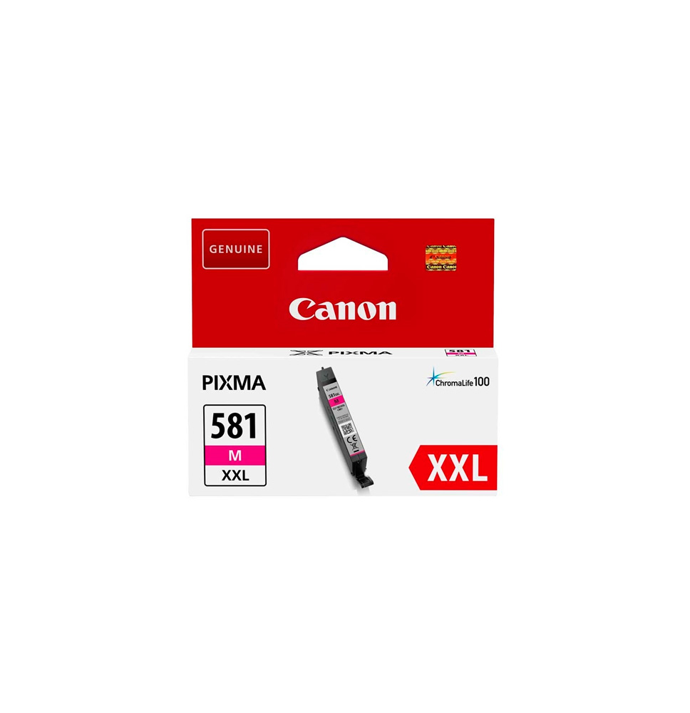 CANON TINTA MAGENTA CLI-581MXXL 820PAG. 
(PIXMA TR75508/8550/TS6150/6151/8150/8151/8152/9150/9155) 1996C001