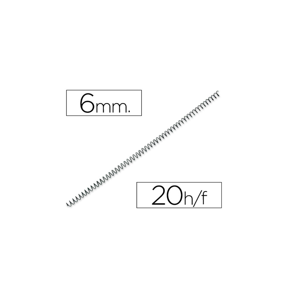 (64049) ESPIRAL METALICO Q-CONNECT 56 4:1 6MM 1MM CAJA DE 200 UNIDADES (KF04413)